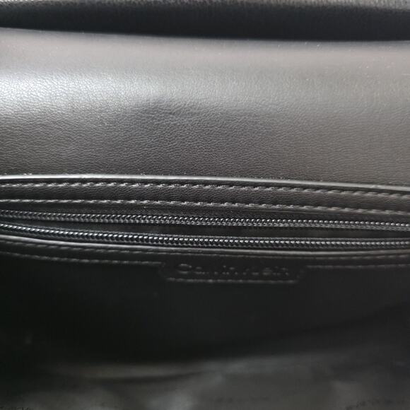 Calvin Klein Palm Black Double Compartment Crossbody Messenger Bag NWOT - Picture 7 of 11